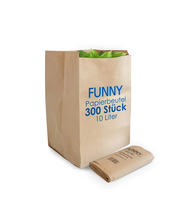 Semy Organic Paper Bag Brown (Approximately 10 L), Pack of 1 x 300