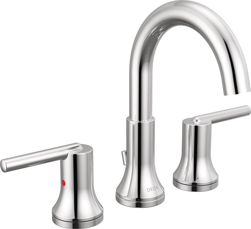 Delta Faucet 3559-MPU-DST Trinsic, Widespread Bath Faucet with Metal Pop-Up, Chrome