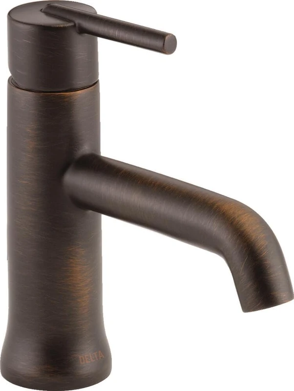 Delta Faucet Trinsic Bronze Bathroom Faucet, Single Hole Bathroom Faucet, Single Handle Bathroom Faucet, Metal Drain Assembly, Venetian Bronze 559LF-RBMPU