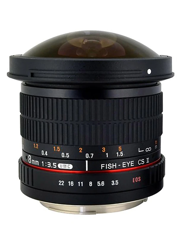 Rokinon 8mm f/3.5 HD Fisheye Lens with Removable Hood for Canon EF