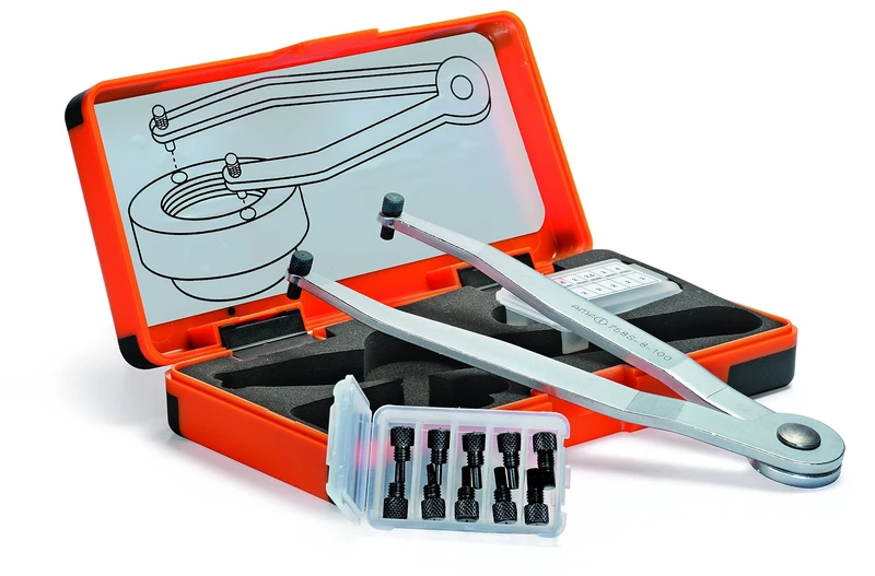 AMF 50427 Pin Wrench Set, Black, 8-100 mm