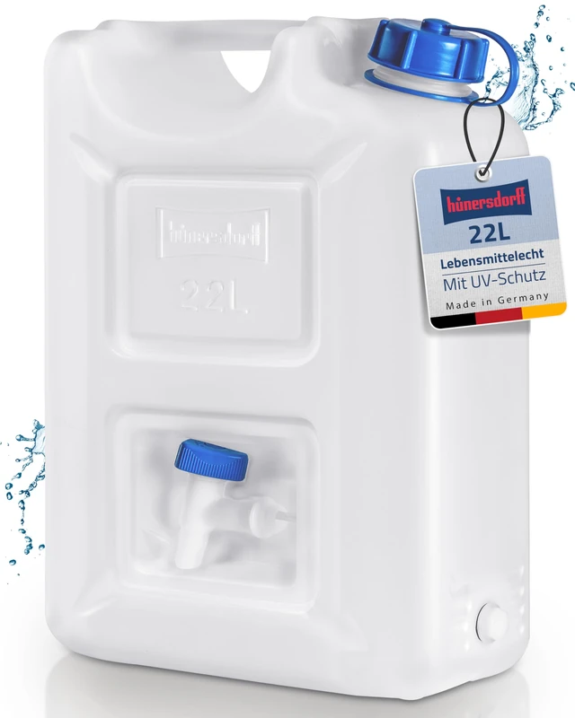 Hunersdorff 816700 Water Jerry Can Profi of HD-PE, 22 L