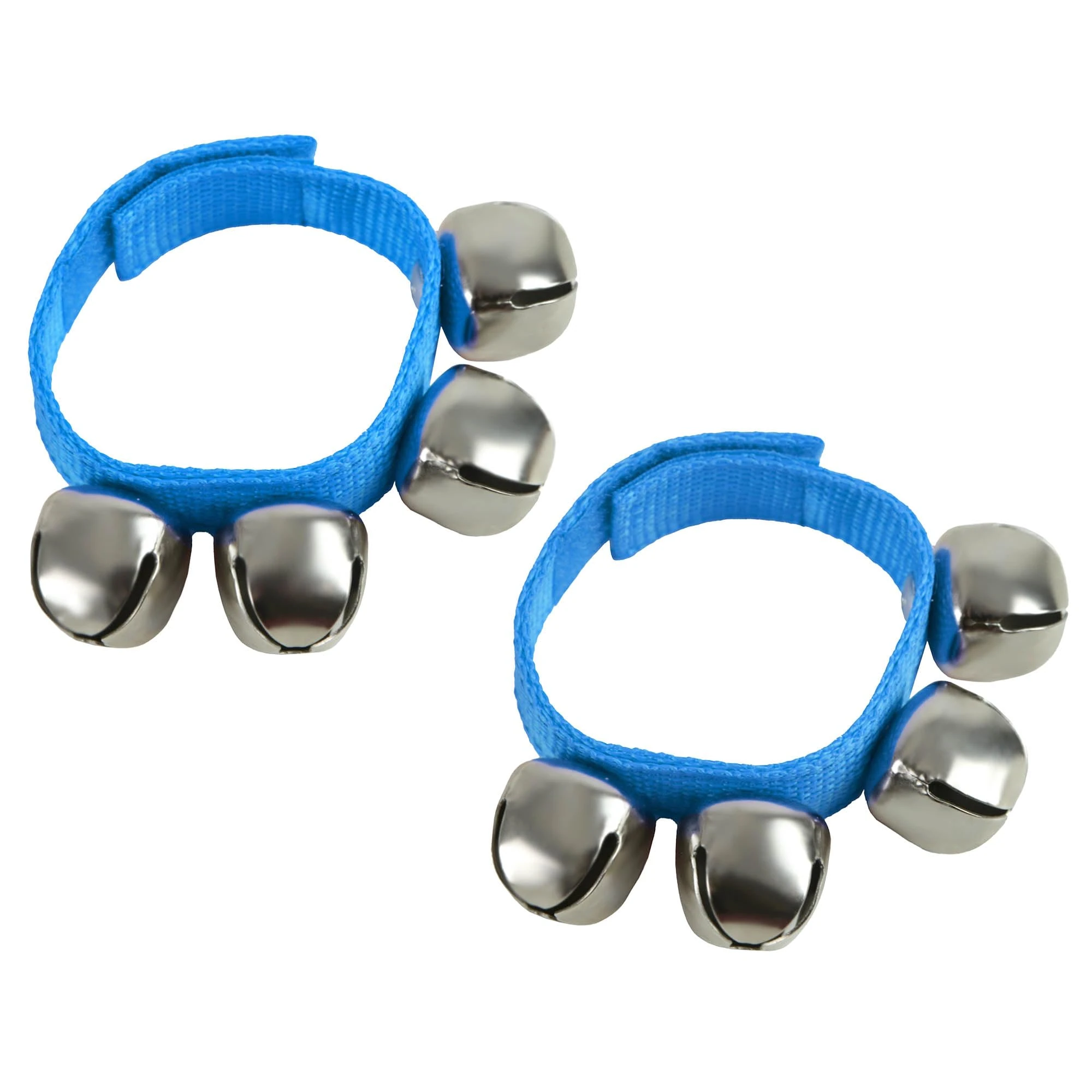 A-Star Wrist Jingle Sleigh Bells with Nylon Strap - Pair - Blue