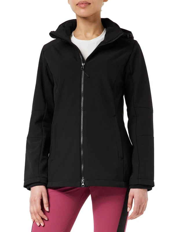 CMP - Woman Jacket Zip Hood, Black, XS