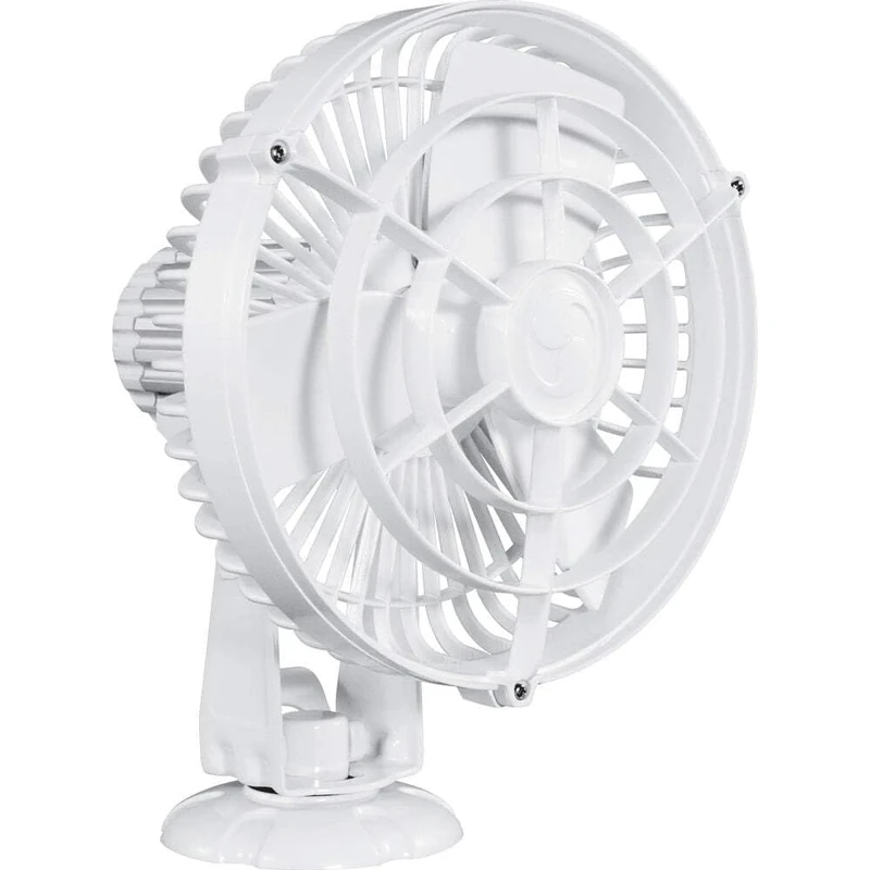 SEEKR Kona, 817CAWBX, Weatherproof 3-Speed Direct Wire Cabin Fan, 110/150 CFM, 12V, White, 17.8 cm Blade