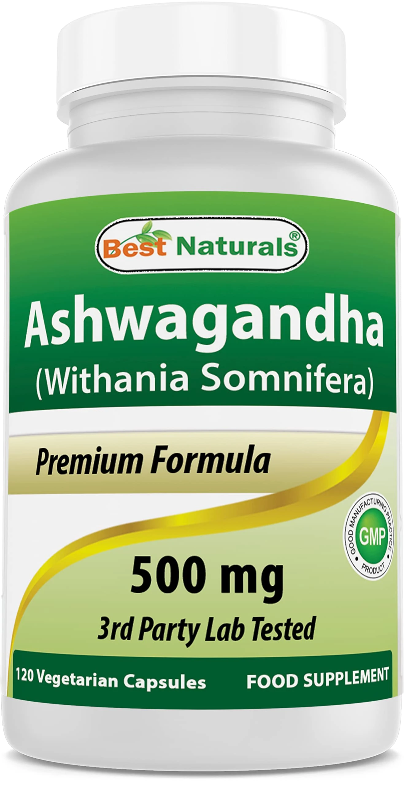 Best Naturals Ashwagandha 500 mg 120 Capsules - Known as Withania Somnifera