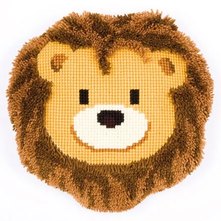 Vervaco Lion Cross Stitch Cushion, Multi-Colour