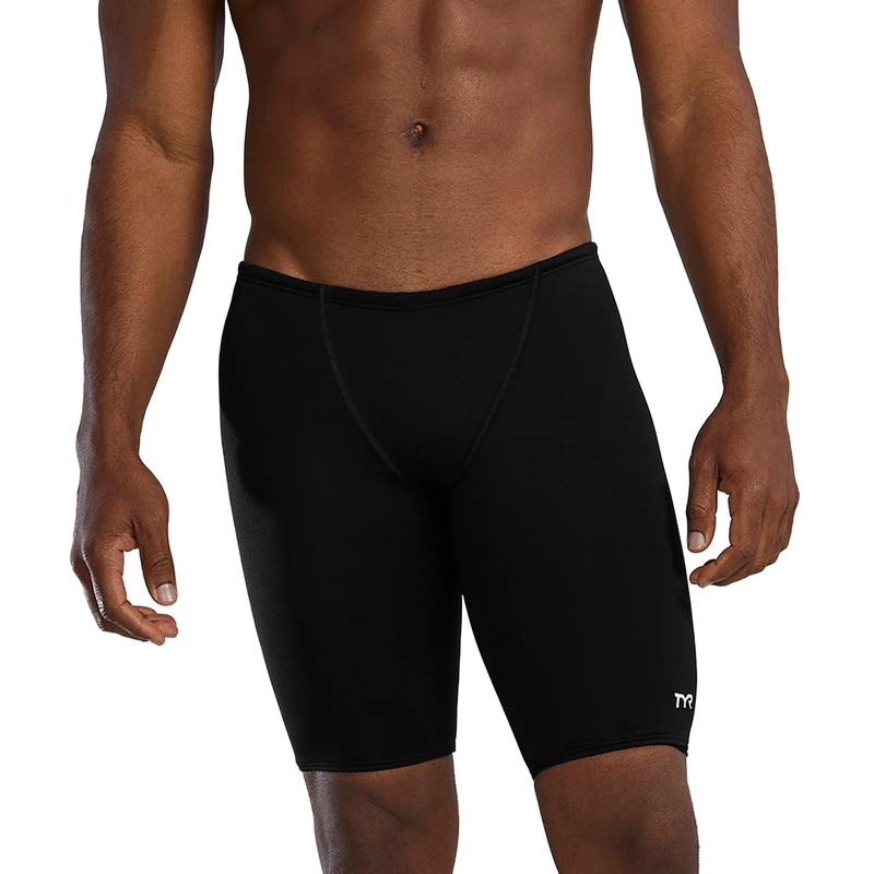TYR Men's Durafast Elite Solid Jammer Swimsuit Black