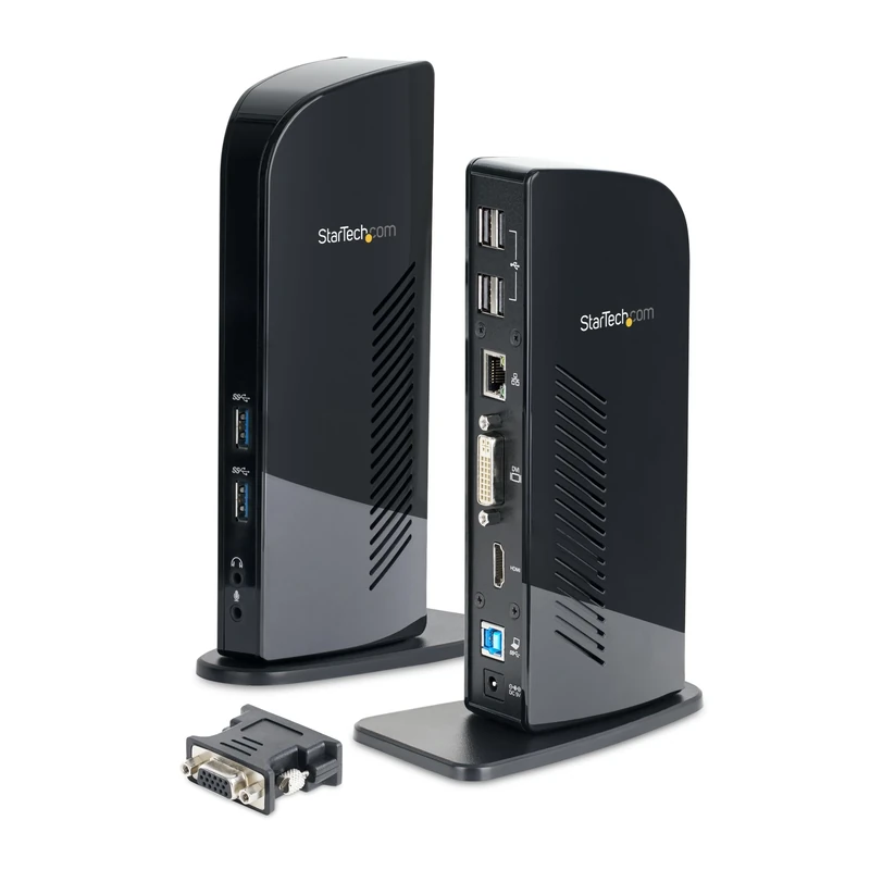 StarTech.com USB 3.0 Docking Station - Vertical - Dual Monitor USB 3.0 Port Replicator