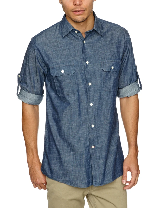 Benson FL12-SH02DE Men's Shirt Blue Large