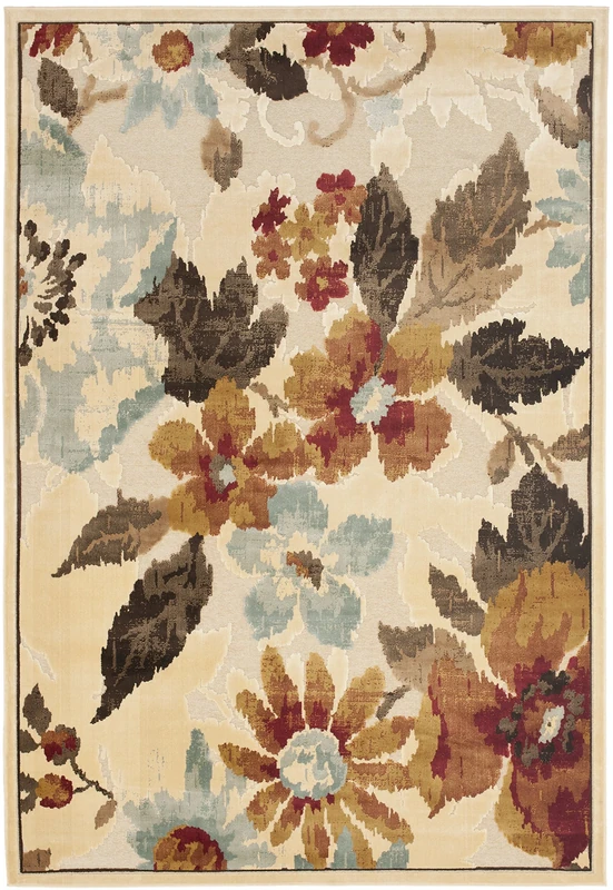 Safavieh Transitional Indoor Woven Rectangle Area Rug, Paradise Collection, PAR148, in Cream / Multi, 122 X 170 cm for Living Room, Bedroom or Any Indoor Space