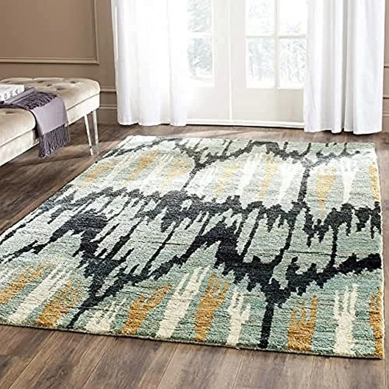 Safavieh Bohemian Indoor Hand Knotted Rectangle Area Rug, Bohemiam Collection, TMF331, in Pewter Clay, 152 X 244 cm for Living Room, Bedroom or Any Indoor Space