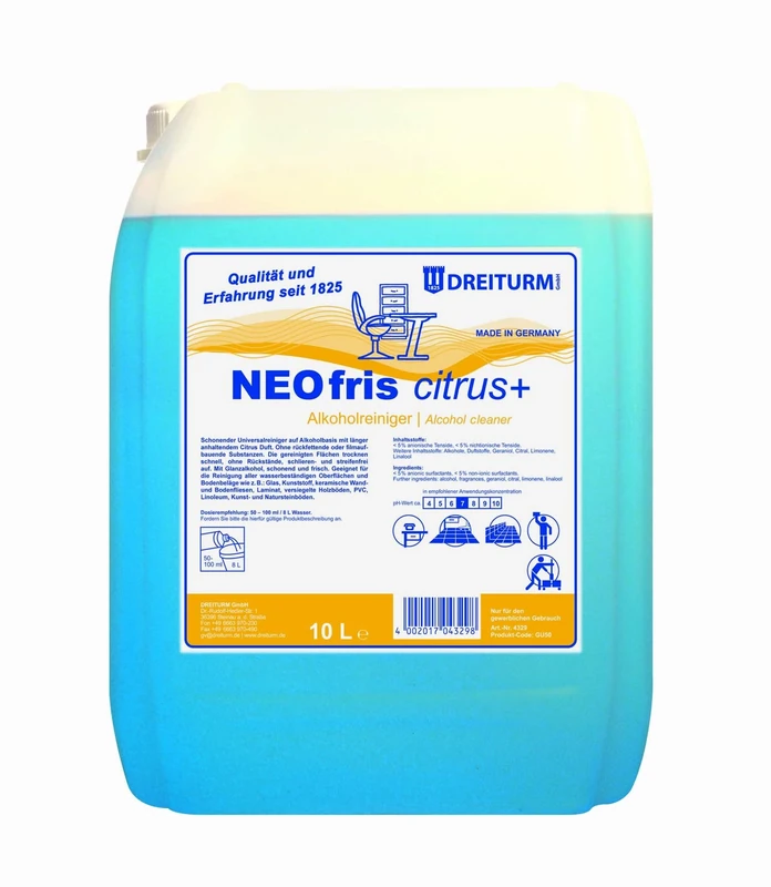DREITURM Alcohol Cleaner 4329 Neofries Citrus 10 Litres - Image 1