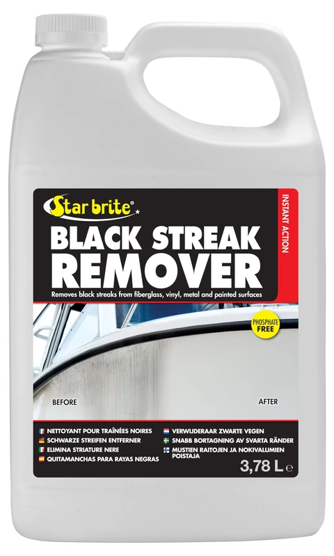 STAR BRITE Instant Black Streak Remover - Dissolve Grease, Oil, Smoke & Exhaust Stains on Fiberglass, Vinyl, Metal, Plastic & Painted Surfaces - Spray On, Wipe Off