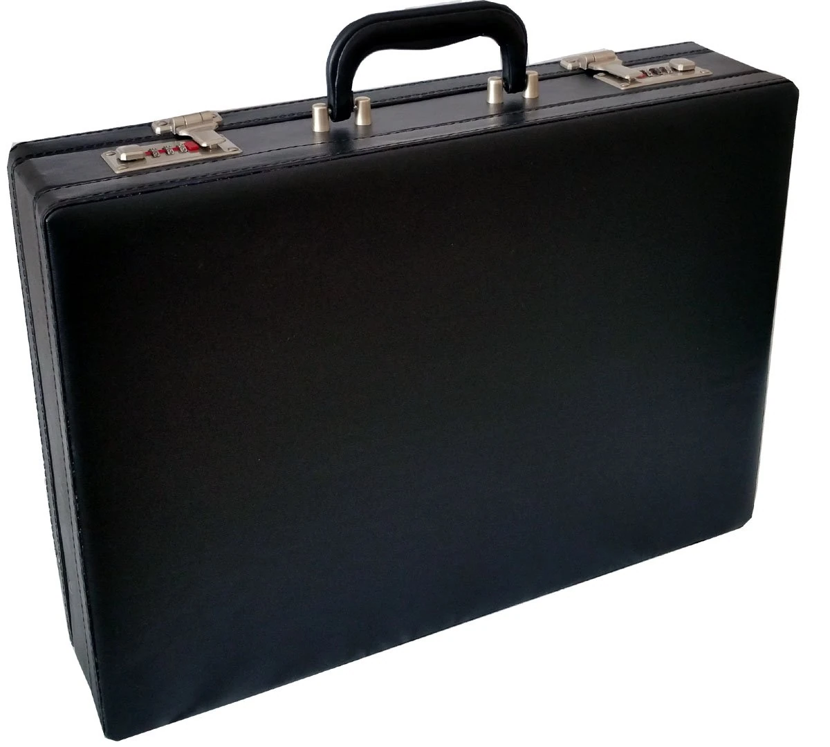 ESSENTIAL PRODUCTS Smooth Nappa Faux Leather Expandable Executive Attache Case Briefcase