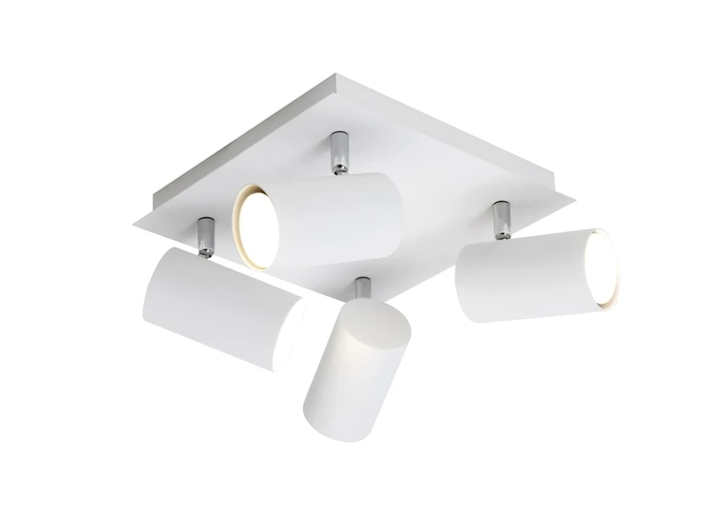 Trio Leuchten Rondell Ceiling Spotlights - 4 Bulbs, Matte White, Rondel 4-flammig