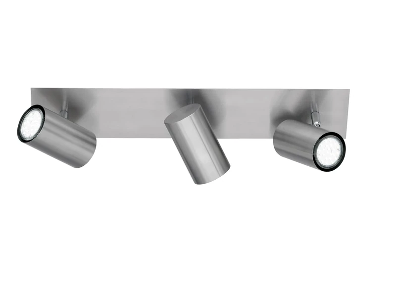 Trio Leuchten 802400307 Bar Spotlight Fixture/Length 48 cm/for 3 x GU10 Bulbs/Bulbs not Included/Matte Nickel