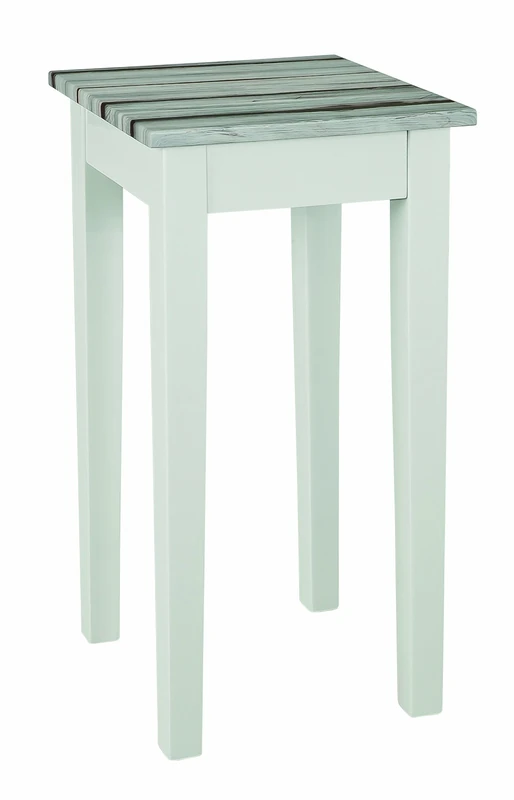 HAKU Möbel End Table Maritimo Pine, White, Mdf - Size: W 30 cm X H 61 cm X D 30 cm, Style: Coastal Furniture