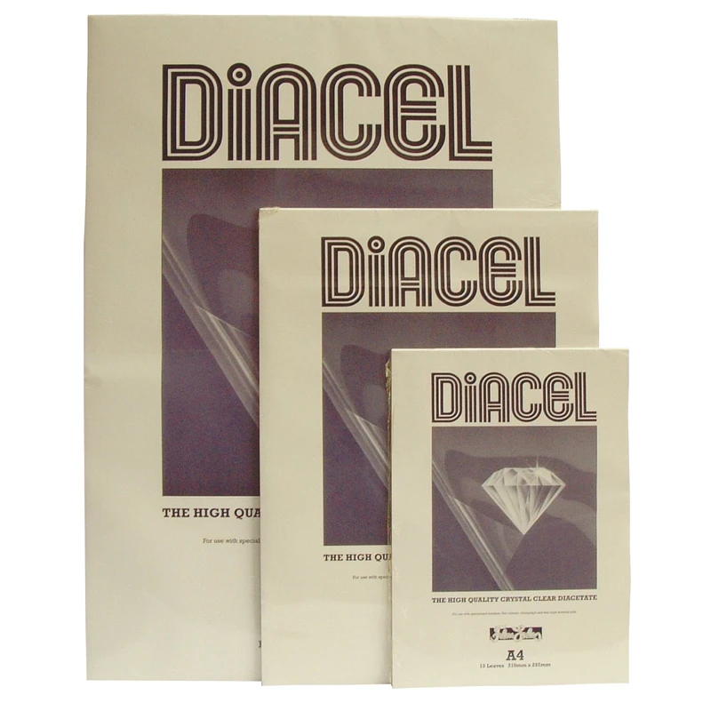 Diacel Film Acetate Sheets, Clear, A1, 115 Microns, 25 Sheets, For Use With Specialised Markers, Film Colours And Chinagraph, Crystal Clear Film
