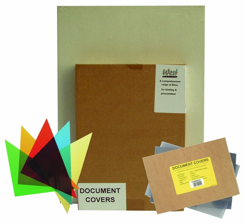 Colorcel A3 Document Covers - Red (Pack of 100)