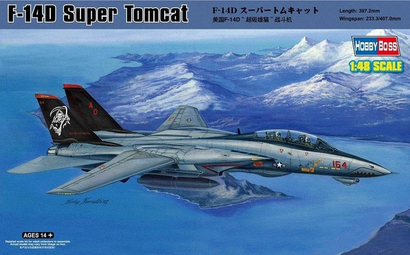 Hobbyboss 1:48 Scale F-14D Super Tomcat Assembly Kit