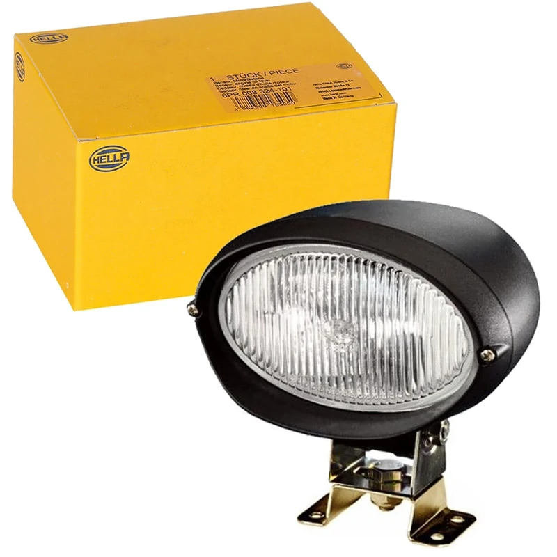 HELLA 1GA 996 161-391 Halogen-Worklight - Oval 100 - 12V - mounting/Screw Connection - Four-point mounting - Off-road Lighting - Plug: open cable ends