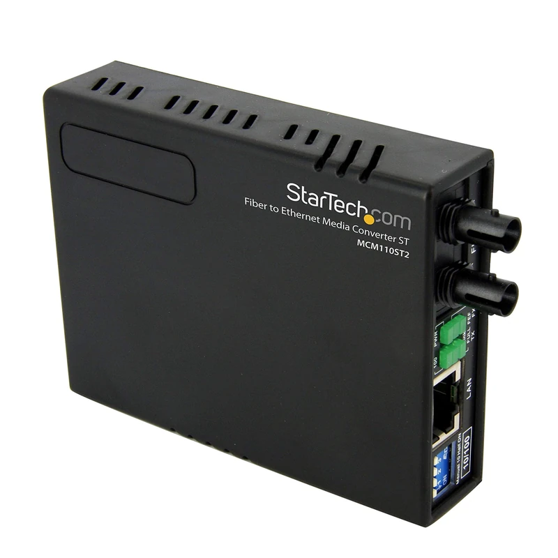 Startech.com 10/100 Multi Mode Fiber Copper Fast Ethernet Media Converter ST 2 km - UTP to 100Base-Fx - Fiber Optic Media Converter MM (MCM110ST2EU)