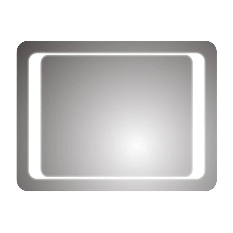 iBathUK Nova LED Bathroom Mirror Soft Rectangular Frameless Mirror with Motion Sensor and Demister Bright Light Up Design IP44 Wall Mounted for Everyday Clarity 500x700mm