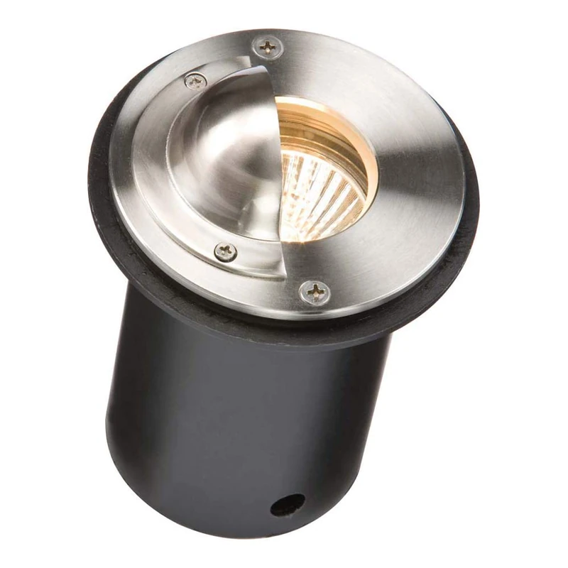 IP65 230V Round Stainless Steel Walkover Ground Light with Half-Lip Cover - Image 1
