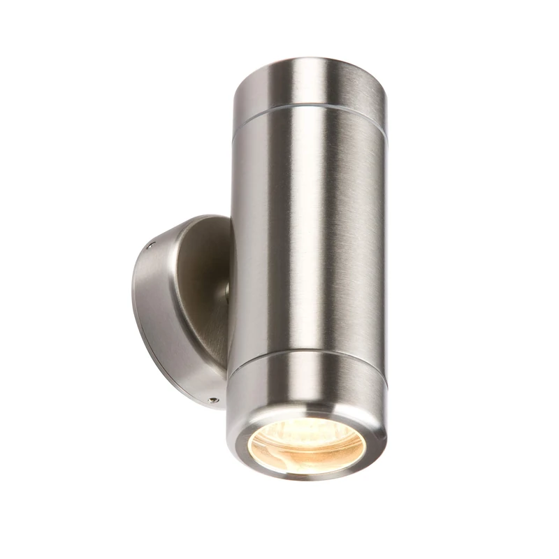 Knightsbridge 230V IP65 Stainless Steel Up & Down Light GU10 Fitting WALL2