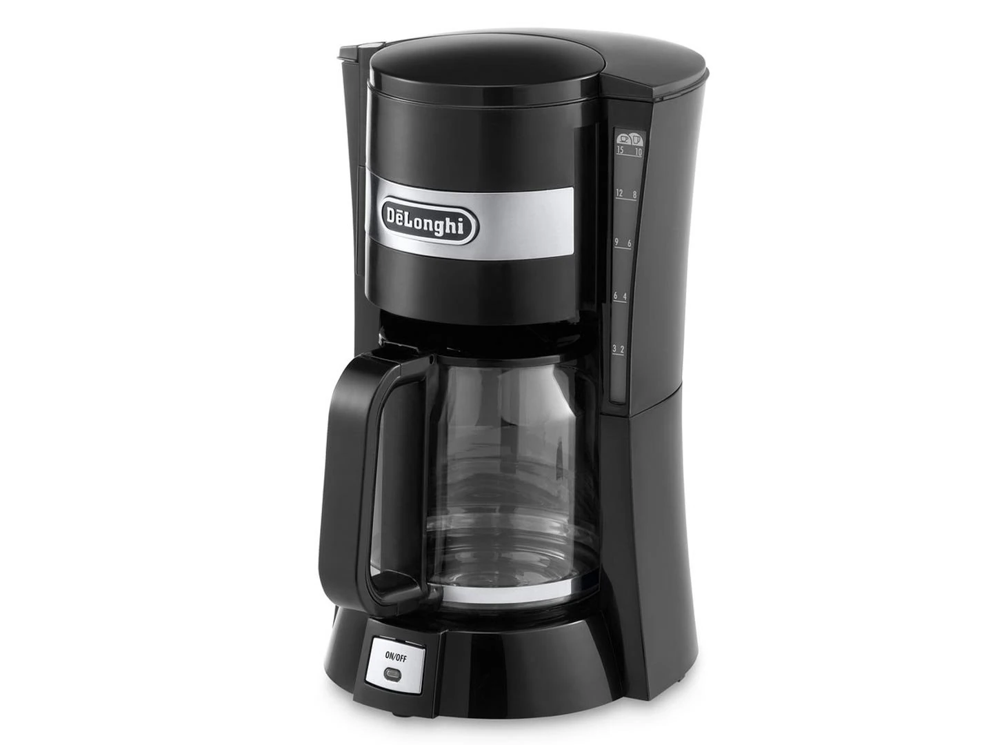 De'Longhi Filter Coffee Machine, 1.25 Liters, Auto shut off and Anti-Drip system, ICM15210.1 - Black