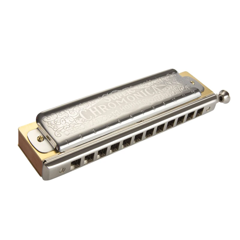 Chromatic Mouth Organ Harmonicas. Hohner Super Chrome Harmonica F.
