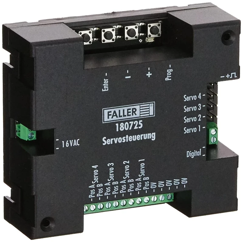 Faller Servo Control for 4 Connectable Servos, Model Railway Accessories, H0, Model Railway H0, TT, N Car System, Electronic Control, 16 V