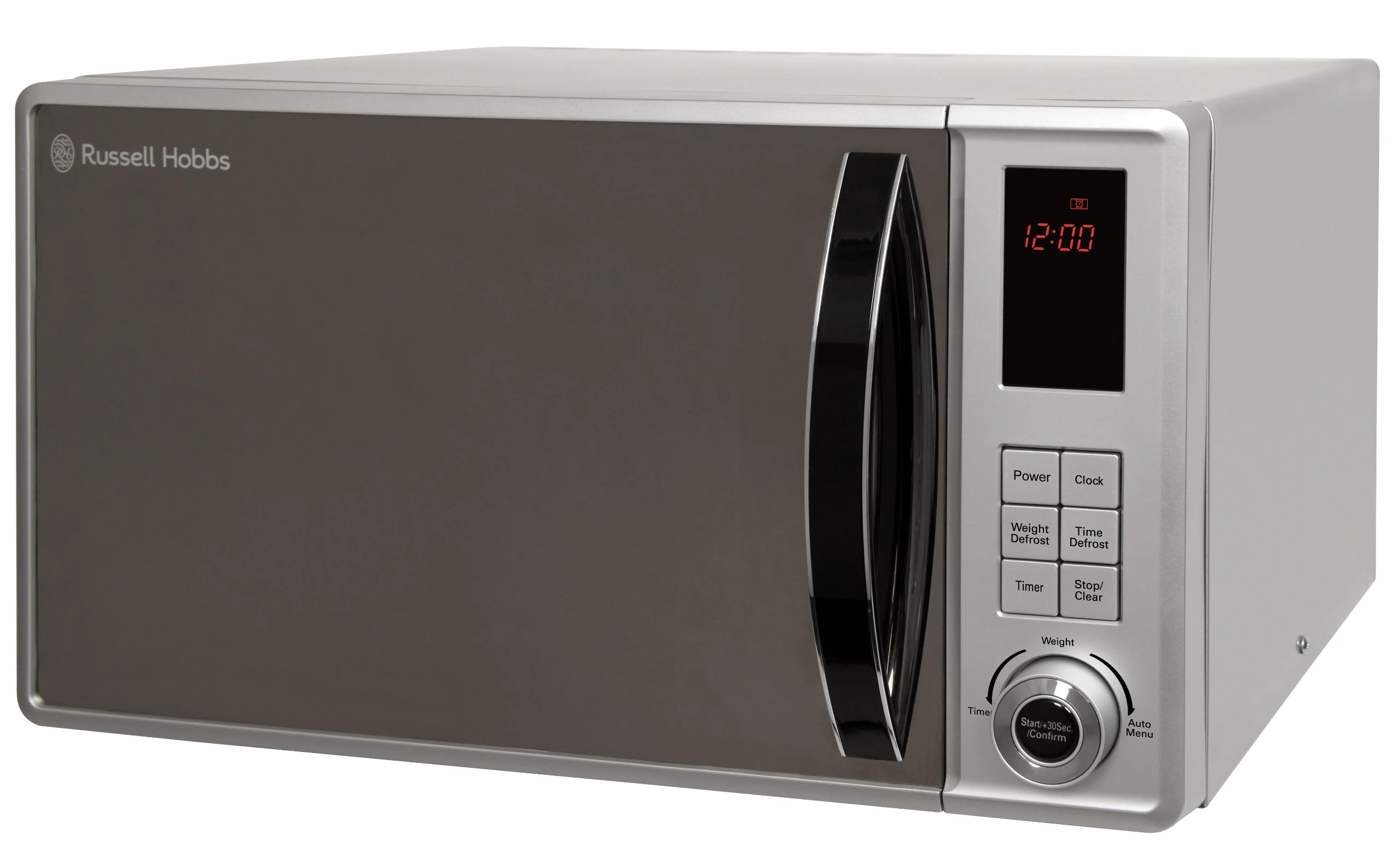 Russell Hobbs RHM2362S Microwave, 800W, Auto Defrost, Silver, 23 l
