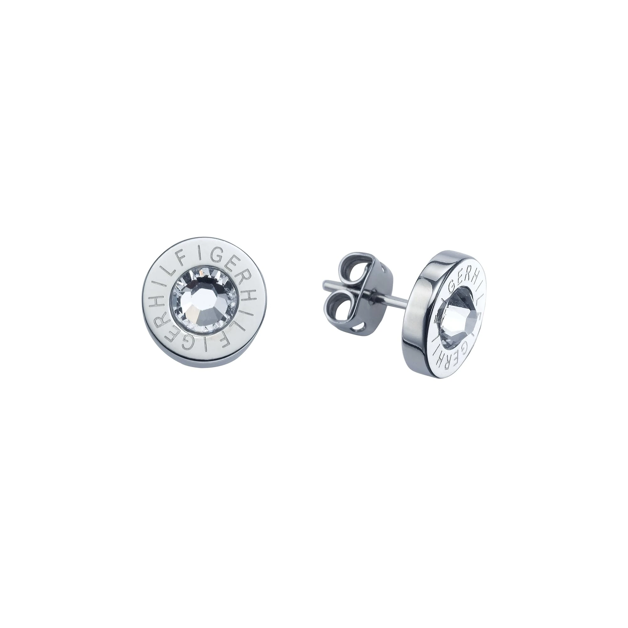 Tommy Hilfiger Jewelry Women's Stainless Steel Earrings Embellished with Crystals - 2700259