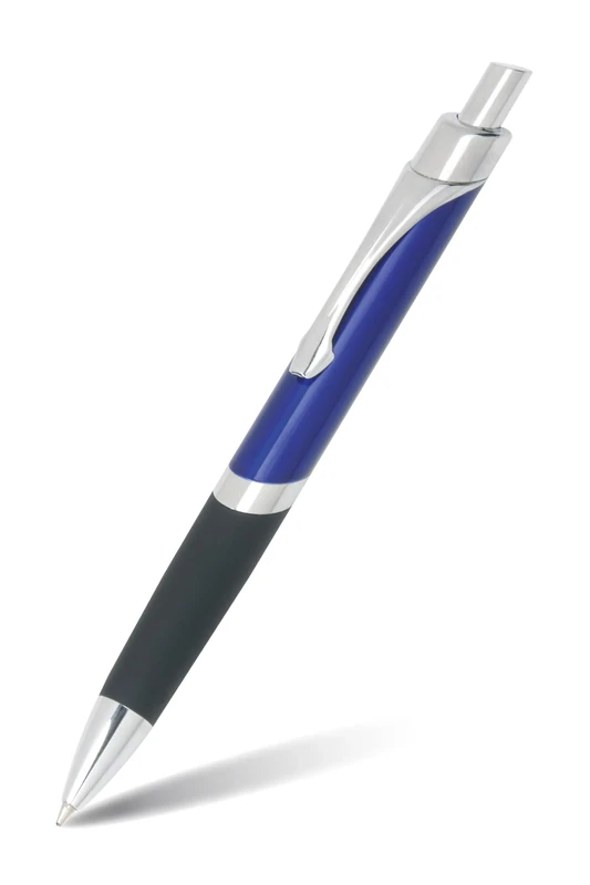 Online Aluminum Retractable Ballpoint Pen, Blue Ink, Medium Point, Refillable, Sporty Design, 31666/3D