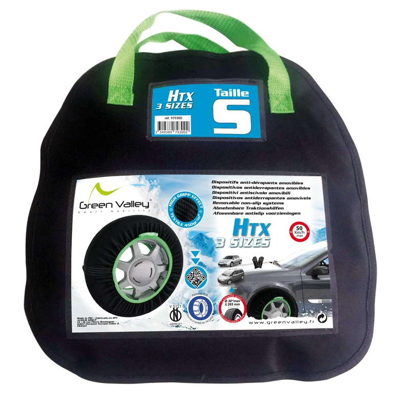 Green Valley 979224 Textile Snow Chains HTX 2000 N°224