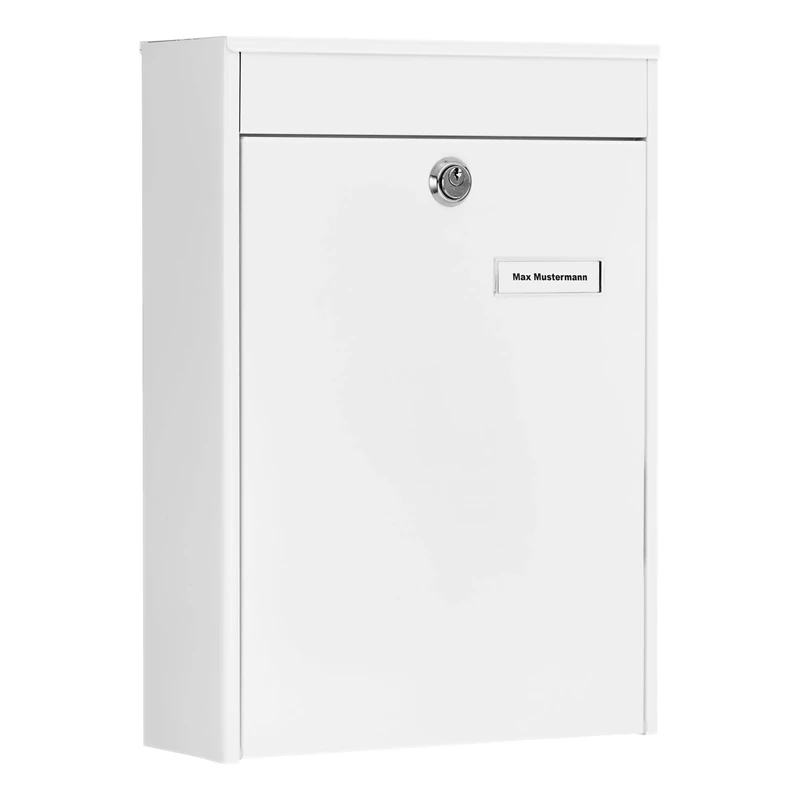 BURG-WÄCHTER, Group Mailbox, A4 Letter Slot, Galvanized steel, Leipzig 778 W, White