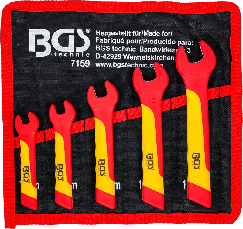 BGS 7159 | VDE Single Open End Spanner Set | 7 - 14 mm | 5 pcs.