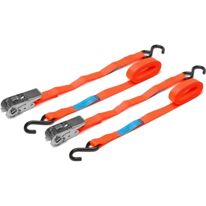 Jumbo lashing strap, blue, 350 cm, load capacity: up to 500 kg, 2 pieces in polybag, 2 S-hooks