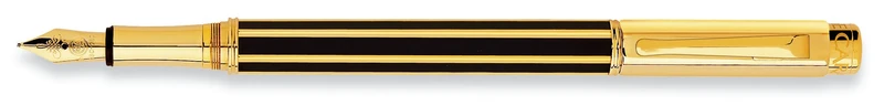 Caran d'Ache Varius Gold Plated Medium Fountain Pen - China Black