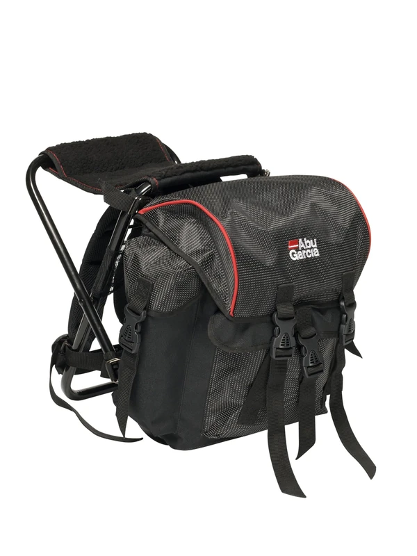 Abu Garcia Junior Fishing Rucksack with Built-In Chair – Lightweight, Water-Resistant Backpack for Young Anglers, Outdoor Adventures & Camping