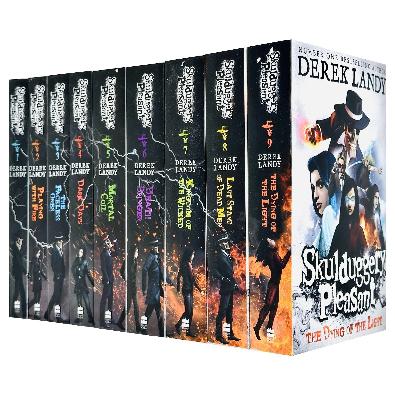Skulduggery Pleasant Series 1 To 3 Collection By Derek Landy 9 Books Set