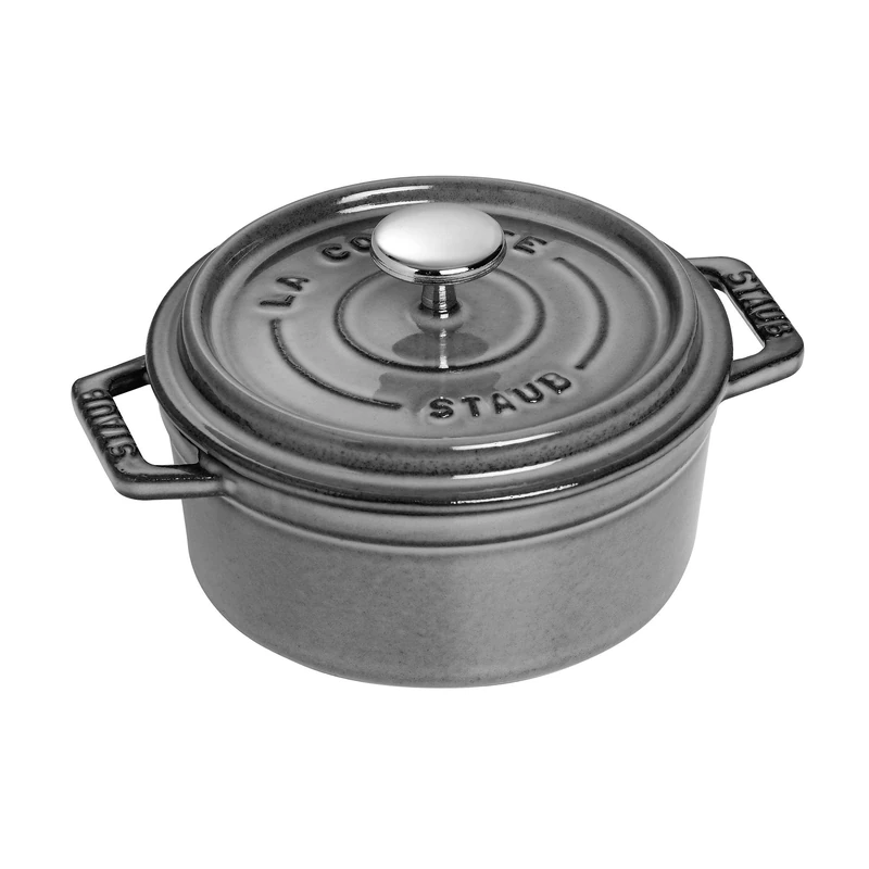 Staub Round Cocotte Oven, 0.5 quart, Graphite Grey