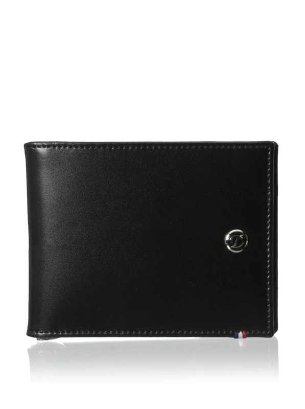 S.T Dupont D-180001 6 Credit Cards Billfold Line D Leather Wallet - Black