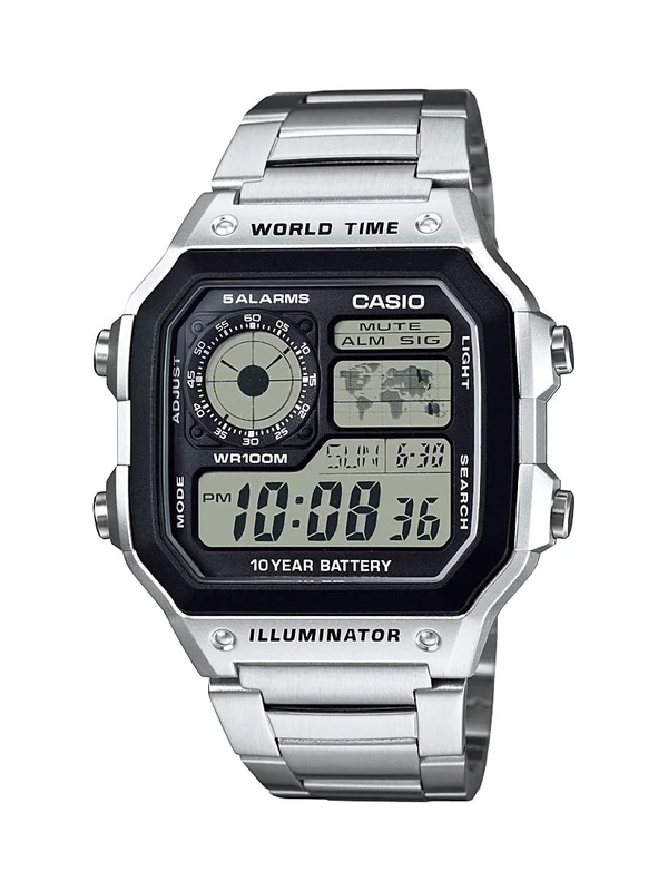 Casio Men's AE1200WHD-1A Stainless Steel Digital Watch