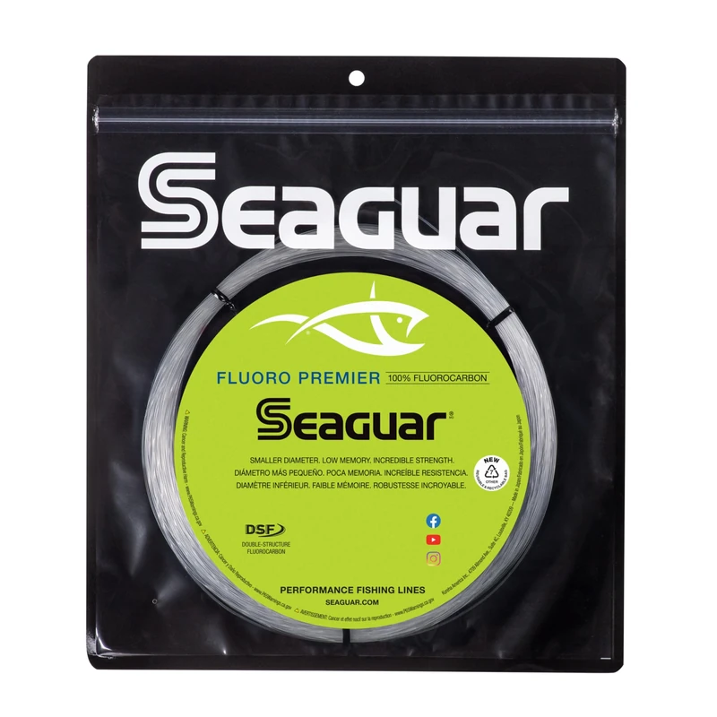 Seaguar Fluoro Premier 100% Fluorocarbon Fishing Line DSF, 150lbs, 50yds Break Strength/Length - 150FP50