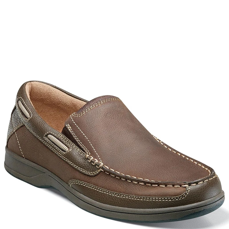 Florsheim Men's, Lakeside Casual Slip On, Stone Crazy Horse, 10.5 Wide