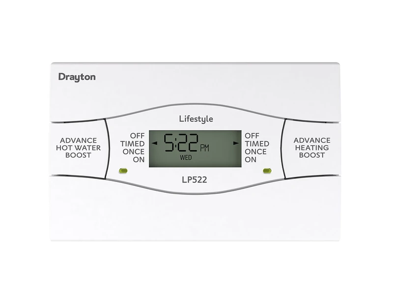 Drayton 123070 LP522 (Mk4) 2 Channel Programmer, White - Image 1