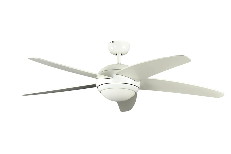 Ceiling Fan Melton White 52 inch with Light and Remote Control Blades White